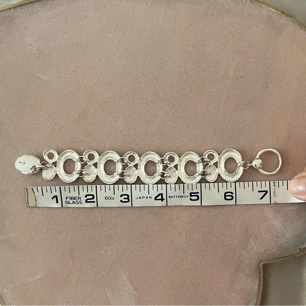 Silver-Tone Oval Link Statement Bracelet